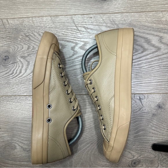 Converse Jack Purcell Brown Leather Sneakers Low Top Unisex Men's 7 Women's 8.5 - Picture 3 of 8